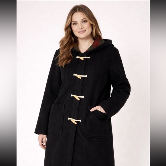 Orvis Jackets & Blazers - Vintage Orvis Duffle Coat Wool Cashmere Plaid Lined Toggle England 
Size Medium